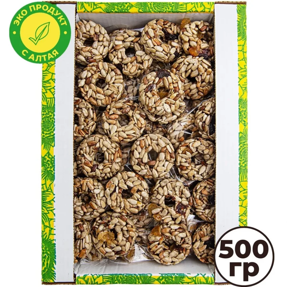  Козинаки из подсолнечника с медом и сухофруктами "Зачетные" 500г в Сарове