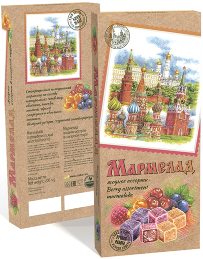  Сладарт Мармелад Ассорти ягодное в сахарной пудре, 200г    в Сарове